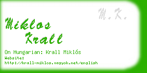 miklos krall business card
